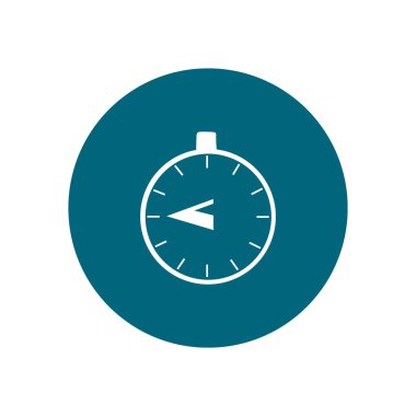 Kronometre web simgesi, minimalist vektör çizim