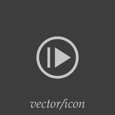 İleri medya adım düğmesinin, vektör, illüstrasyon