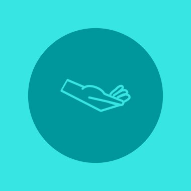 El düz stil simgesi, vektör çizim 