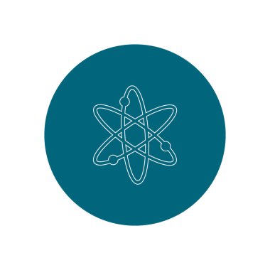 Moleküler bileşik düz simgesi, vektör, illüstrasyon