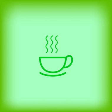 Lezzetli sıcak fincan kahve ya da çay vektör çizim