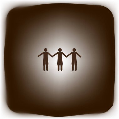 İşadamları düz simgesi, vektör çizim