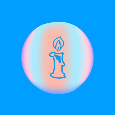  minimalist mum vektör simge kadar yaktı