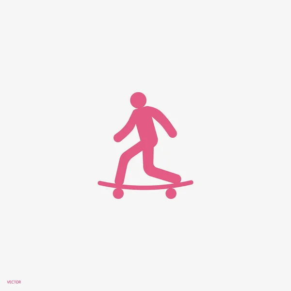 Hombre Skateboard Vector Ilustración — Archivo Imágenes Vectoriales