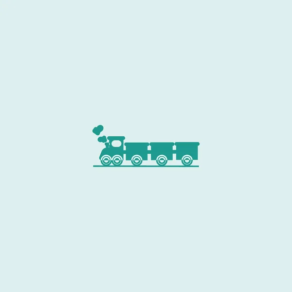 Icono Locomotora Vía Férrea Ilustración Vector Tren — Vector de stock