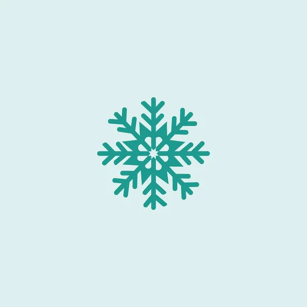 Ilustración Minimalista Copo Nieve Icono Vector — Vector de stock