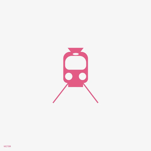シンプルな鉄道アイコン ベクトル図 — ストックベクタ