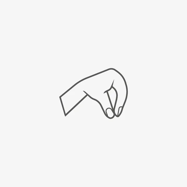 手ジェスチャー フラット スタイル アイコンを与えるベクトル イラスト — ストックベクタ