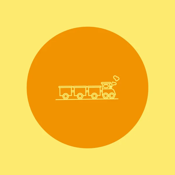 Icône Locomotive Sur Voie Ferrée Illustration Vectorielle Train — Image vectorielle