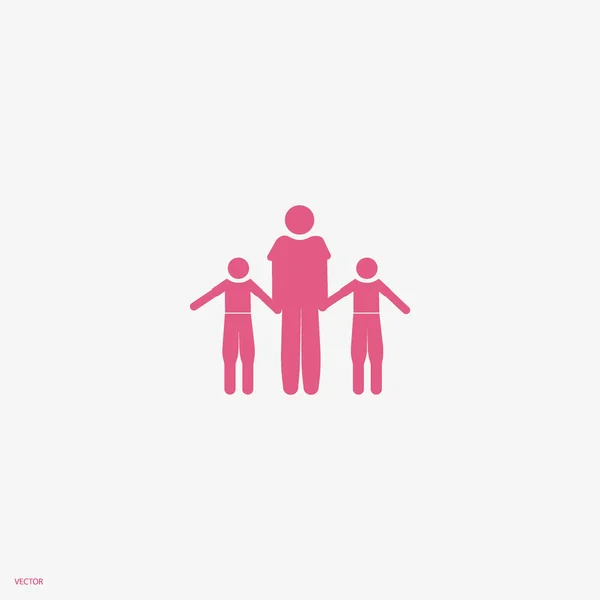 家族のフラットアイコンベクトルイラスト — ストックベクタ