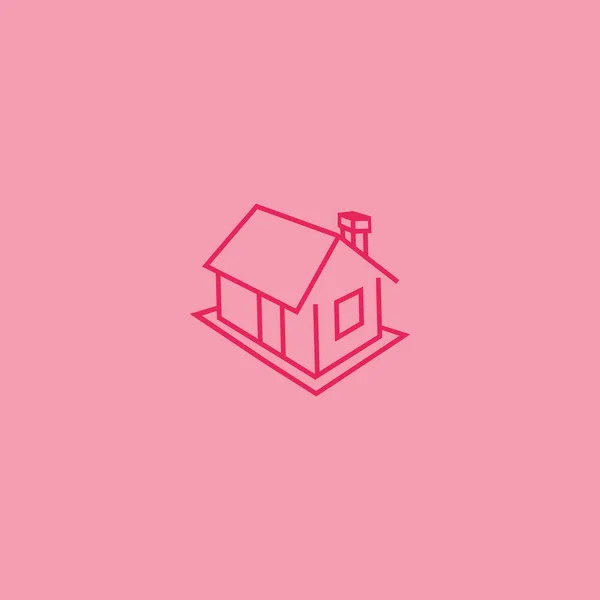 Casa Icono Plano Ilustración Vectorial — Vector de stock