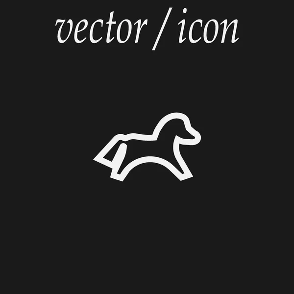 Icono Plano Caballo Ilustración Vectorial — Vector de stock