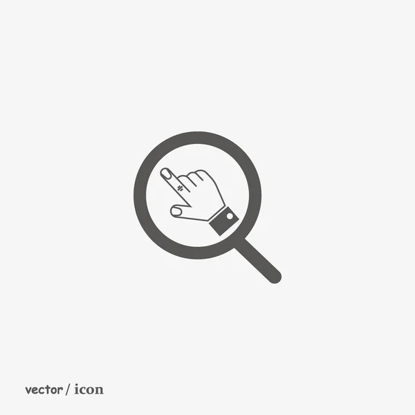 Minimalistic Vector Icon Hand Pointing Finger — Stock Vector
