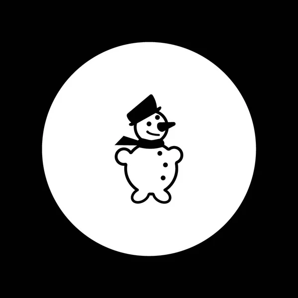 Snowman Web Icon Vector Illustration — Stock Vector