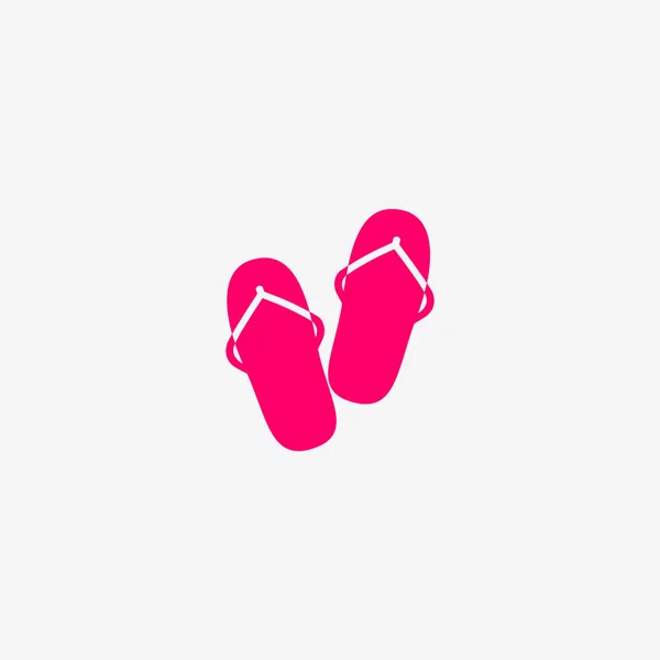 Icono Minimalista Chanclas Ilustración Vectorial — Archivo Imágenes Vectoriales