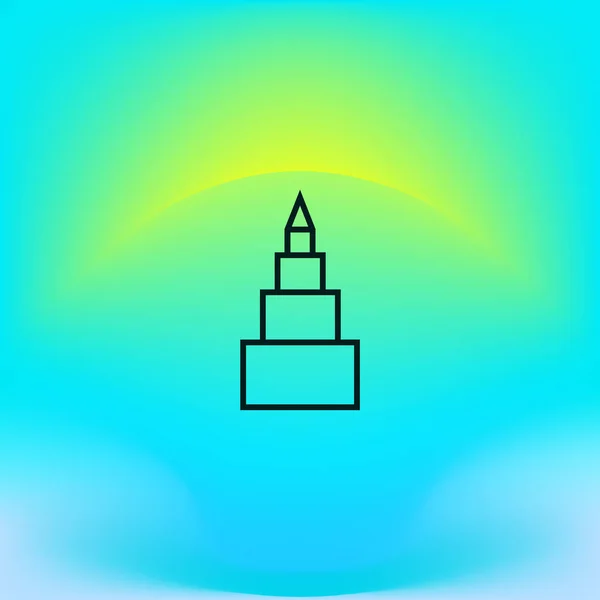 Иконка Плоской Диаграммы Пирамиды Бизнес Концепция — стоковый вектор