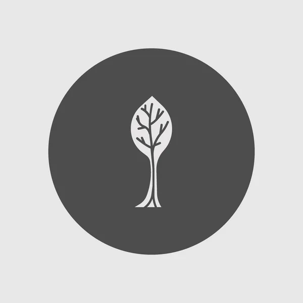 Иконка Плоского Дерева Вектор Иллюстрация — стоковый вектор