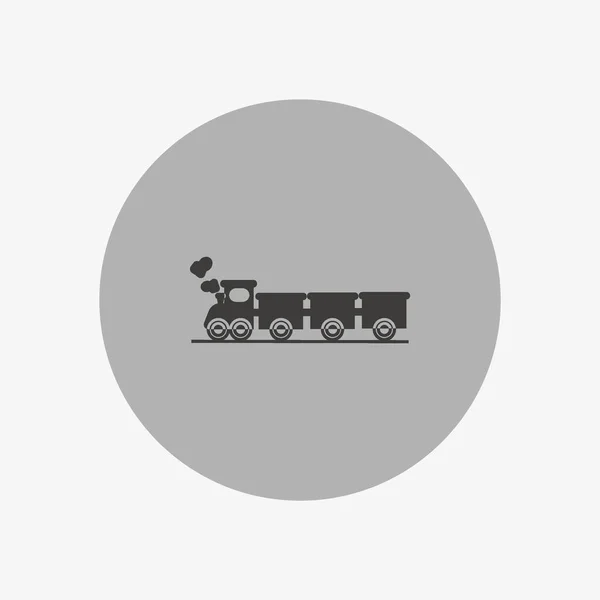 Icono Locomotora Vía Férrea Ilustración Vector Tren — Archivo Imágenes Vectoriales