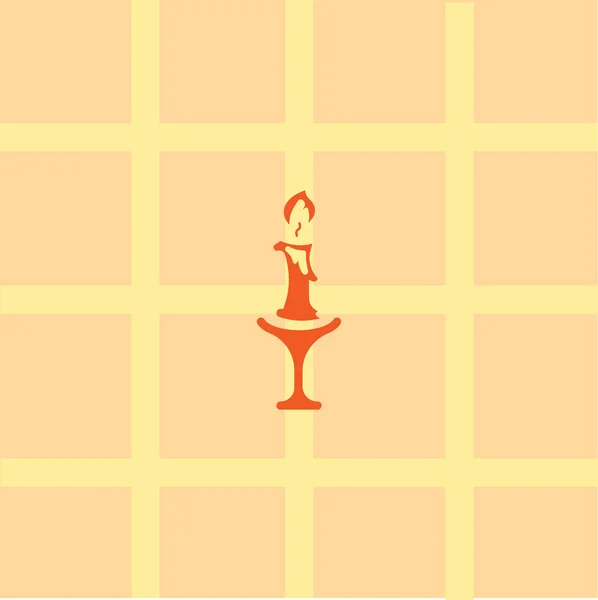 Minimalistic Icon Candle Vector Illustration — Stock Vector