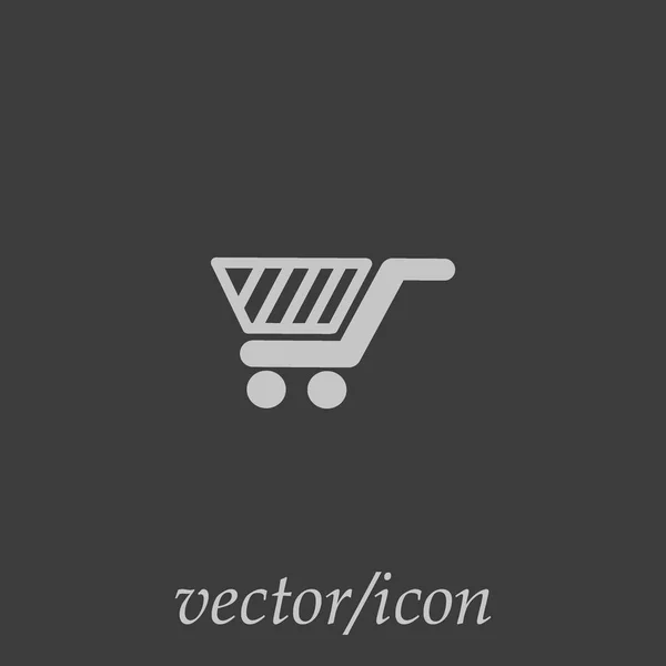 Icono Minimalista Cesta Compra Ilustración Del Vector — Vector de stock