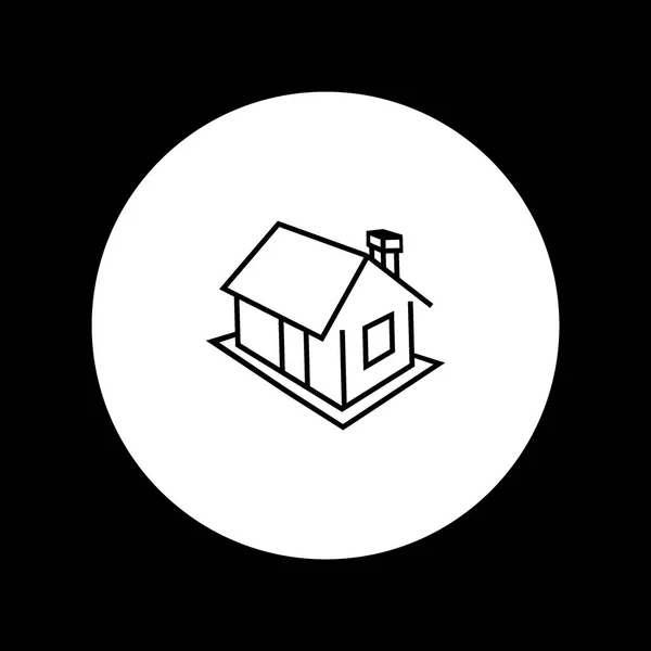 Casa Icono Plano Ilustración Vectorial — Vector de stock