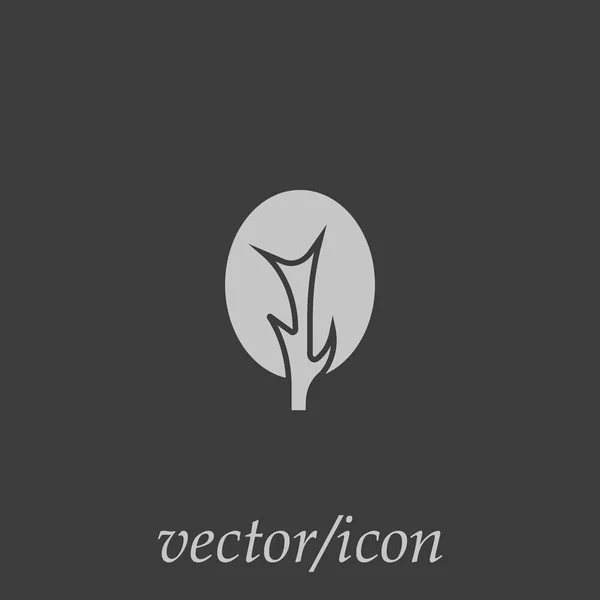 Baum Flaches Symbol Vektor Illustration — Stockvektor