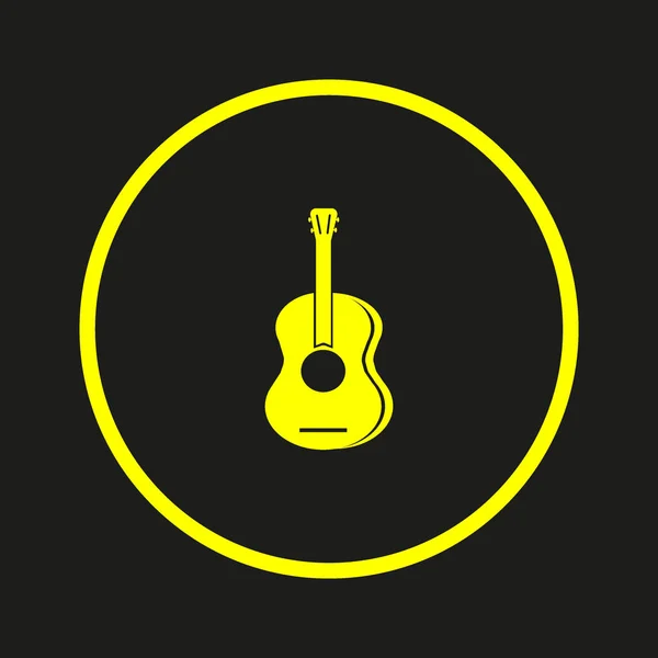 Icono Web Guitarra Ilustración Vectorial — Vector de stock