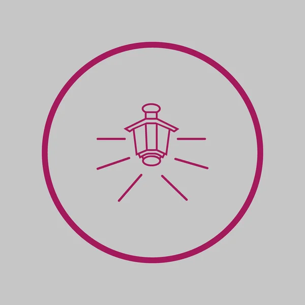 Lanterne Icône Plate Vecteur Illustration — Image vectorielle
