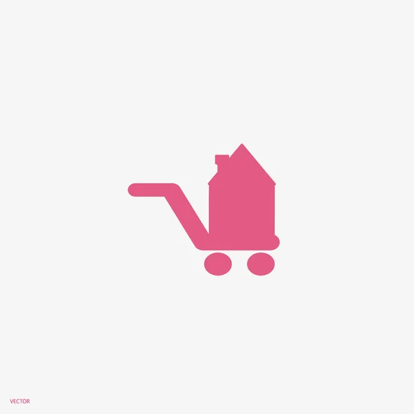 Casa Icono Plano Ilustración Vectorial — Vector de stock