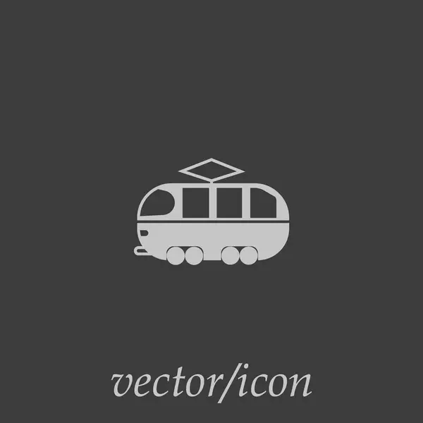 Minimalista Clásico Icono Vector Tranvía — Vector de stock
