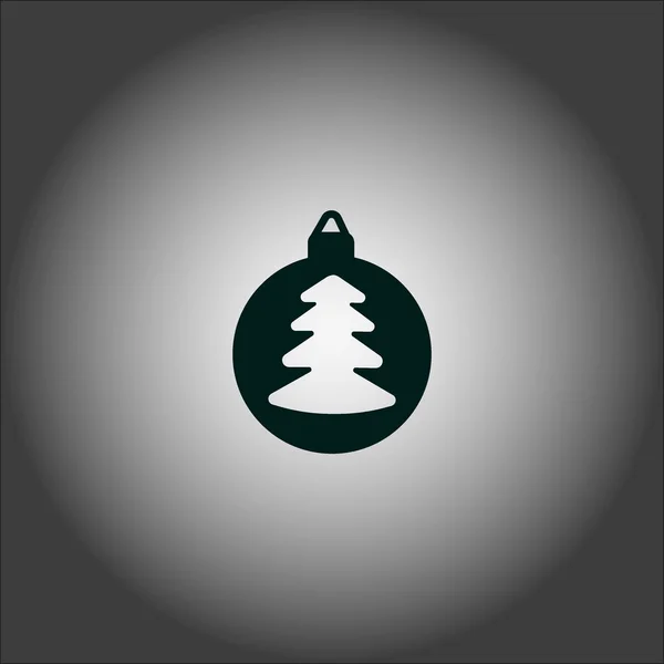 Navidad Bauble Icono Plano Vector Ilustración — Vector de stock