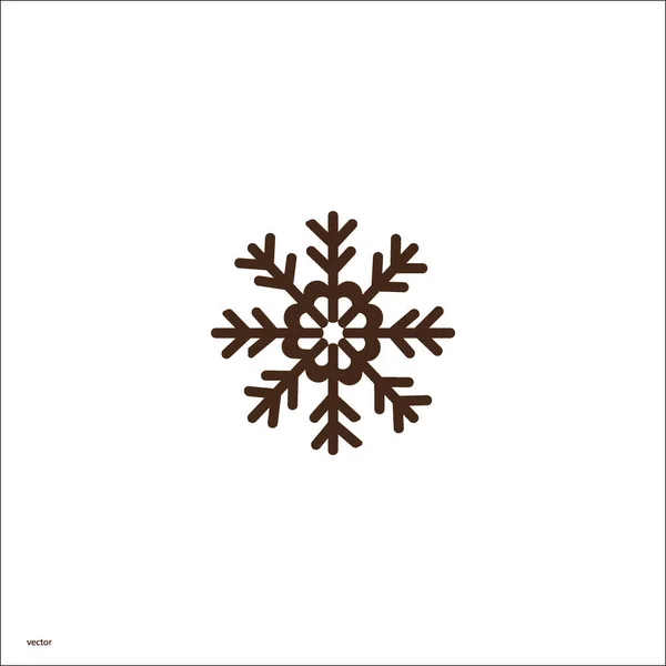 Minimalistyczne Ilustracja Śnieżynka Wektor Ikona — Wektor stockowy