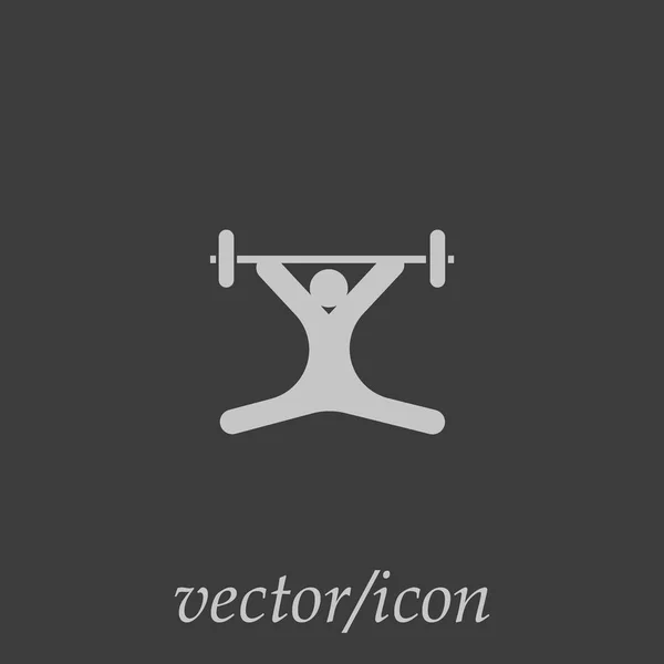 Icône Plate Haltérophilie Illustration Vectorielle — Image vectorielle