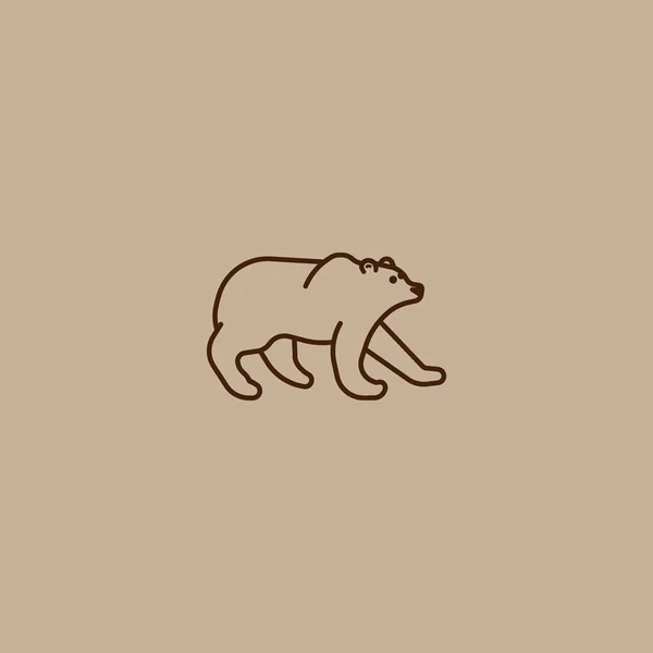 Minimalistische Vektor Ikone Des Eisbären — Stockvektor