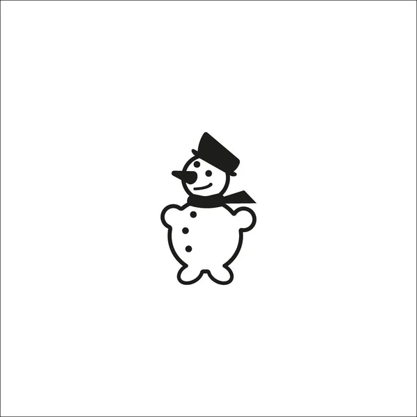 Snowman Web Icon Vector Illustration — Stock Vector