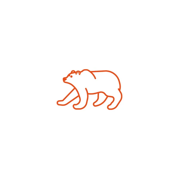 Minimalistic Vector Icon Polar Bear — Stock Vector