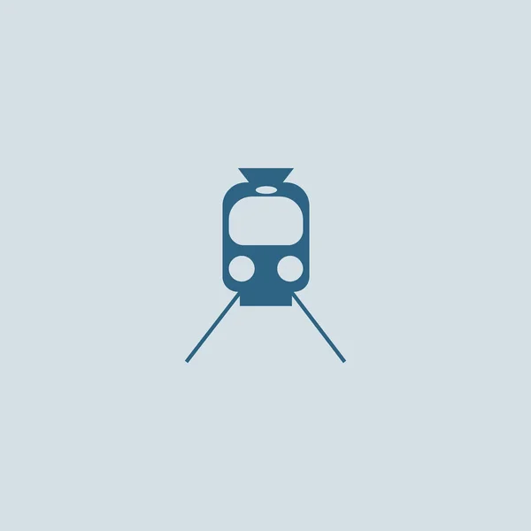 Icono Locomotora Vía Férrea Ilustración Vector Tren — Archivo Imágenes Vectoriales