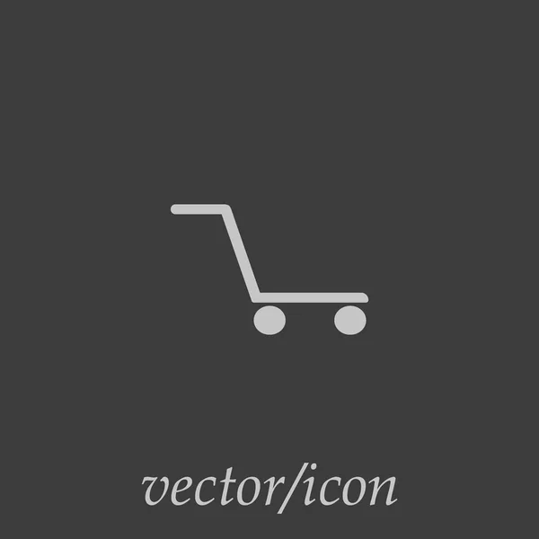 Icono Minimalista Cesta Compra Ilustración Del Vector — Vector de stock