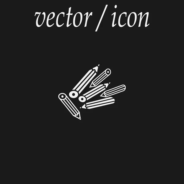 Ceruza Lapos Ikon Vektor Ábra — Stock Vector
