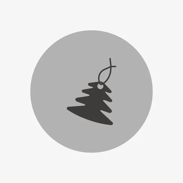 Vánoční Jedle Strom Ploché Ikony Vektorová Ilustrace — Stockový vektor