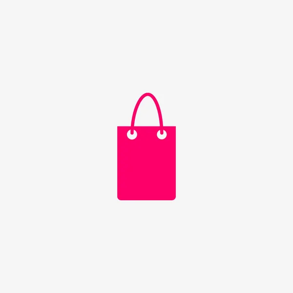 Minimalistische Vektor Ikone Der Einkaufstasche — Stockvektor
