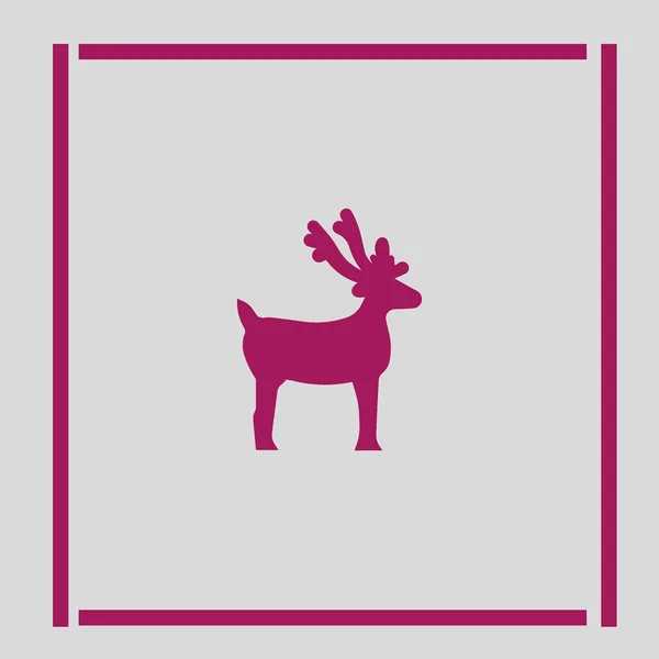 Modelo Logotipo Rena Natal — Vetor de Stock