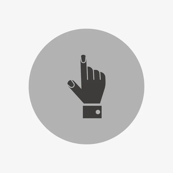 Minimalistic Vector Icon Hand Pointing Finger — Stock Vector