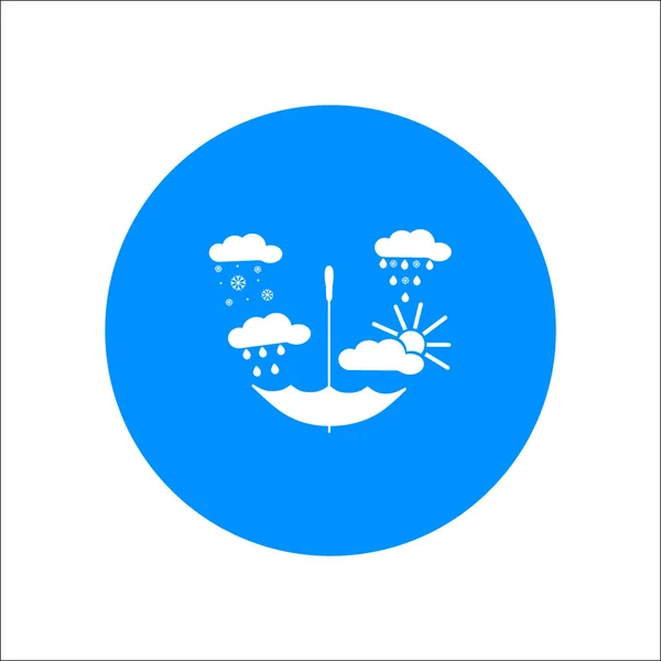 Şemsiye Yağış Vektör Çizim Simgesi — Stok Vektör