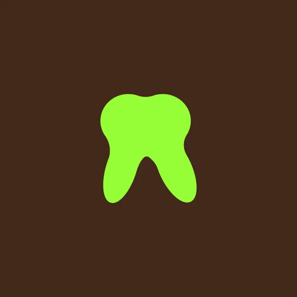 Ikona Płaskie Zęby Człowieka Wektor Ilustracja — Wektor stockowy