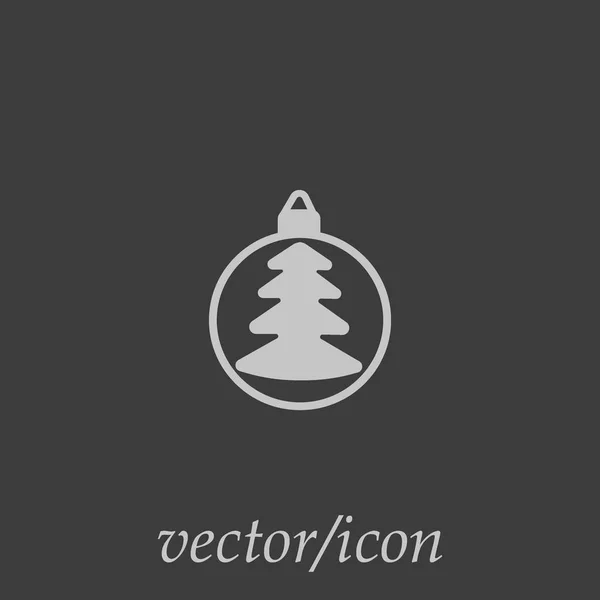Navidad Bauble Icono Plano Vector Ilustración — Archivo Imágenes Vectoriales