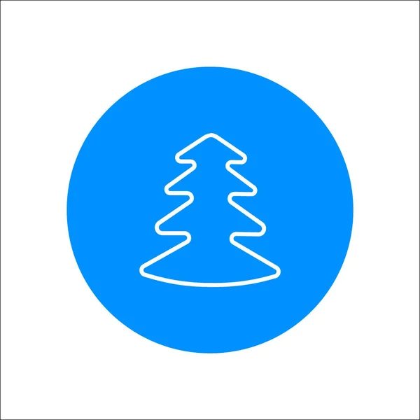 クリスマスもみの木フラット アイコン ベクトル イラスト — ストックベクタ
