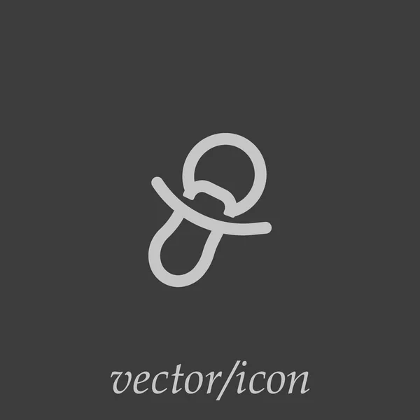 Bebé Pezón Icono Estilo Plano Vector Ilustración — Vector de stock