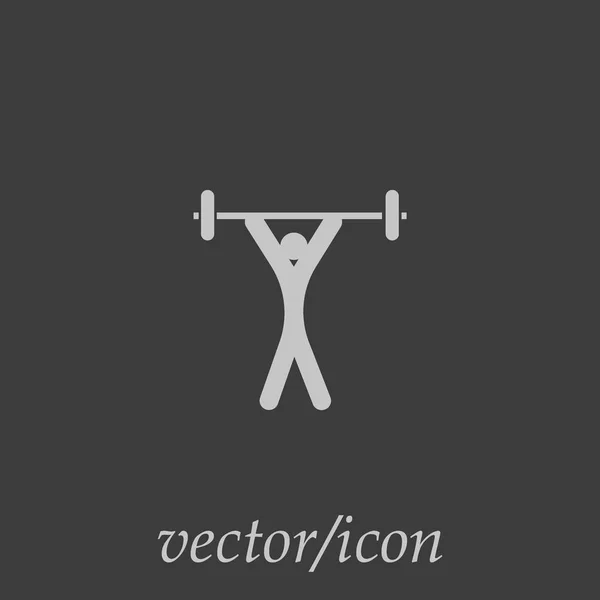 Gewichtheben Flaches Symbol Vektorillustration — Stockvektor