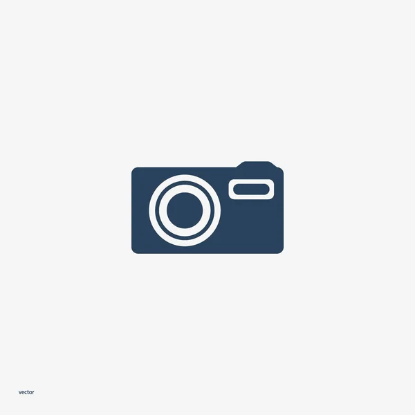 Icono Vectorial Minimalista Cámara Fotográfica — Archivo Imágenes Vectoriales